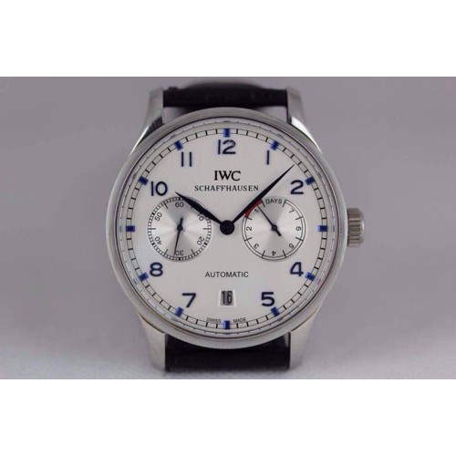 IWC Portuguese 7 Days SS/LE White/Blue Asia 21J 21600bph