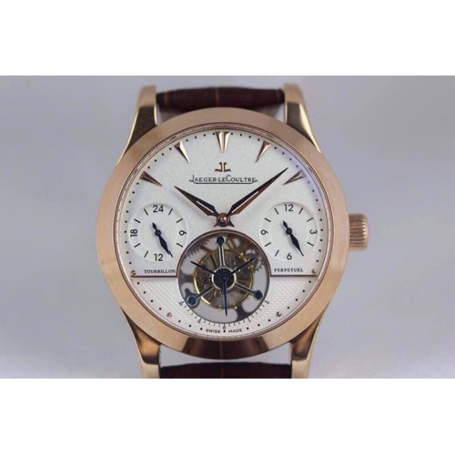 Jaeger-LeCoultre Master Tourbillon GMT RG White Dial
