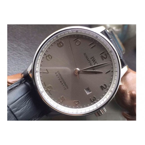 IWC Portuguese 1:1 Best Edtion 89000 Movement  SS/LE Grey Dial