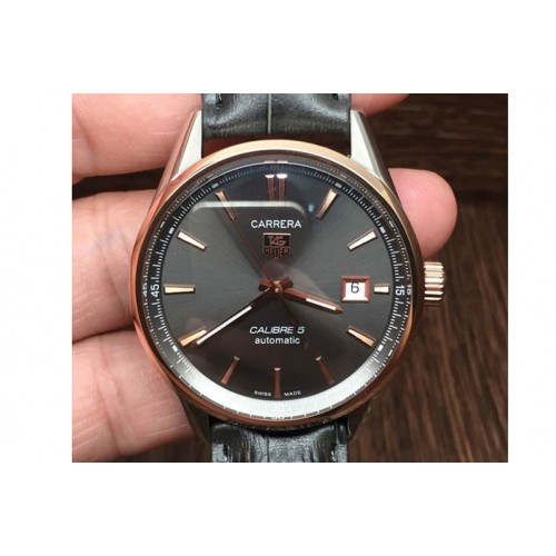 Tag Heuer Carrera Calibre 5 RG Bezel RG/LE Grey Dial