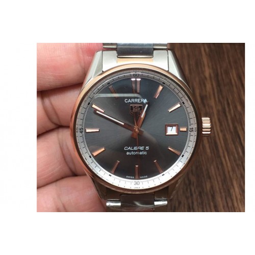 Tag Heuer Carrera Calibre 5 RG Bezel RG/LE Grey Dial