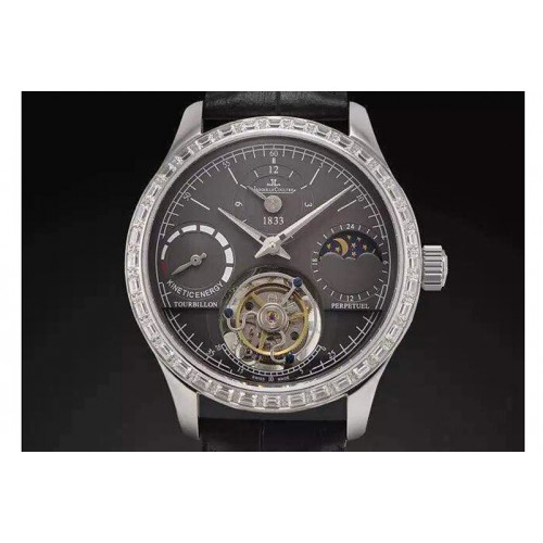 Jaeger-LeCoultre Tourbillon Moonphase/PR Diamond Bezel RG/LE Black Dails Jaeger-LeCoultre Tourbillon Moonphase/PR Diamond Bezel RG/LE Black Dails