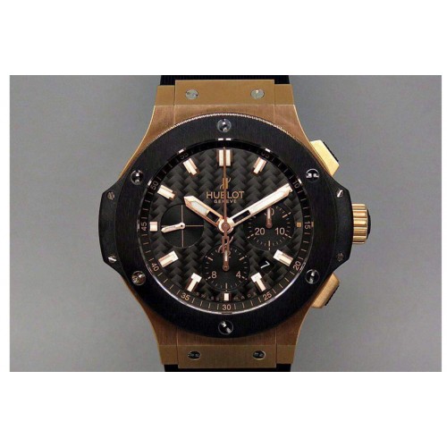 Hublot Big Bang 44mm Rose Gold Ceramic 2011 V6 on Black Rubber Strap HUB4104