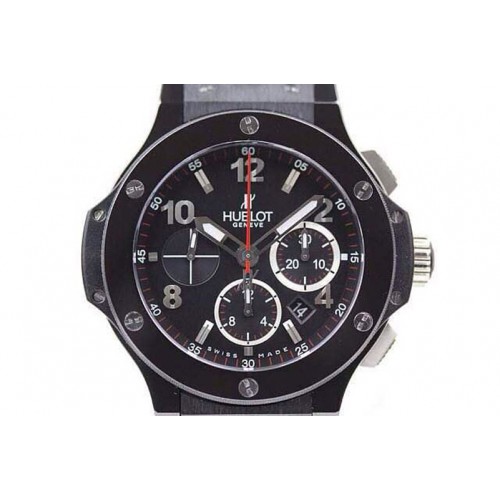 Hublot Big Bang 44mm V6 Black Magic Ceramic Black Dial on Black Rubber Strap HUB4104