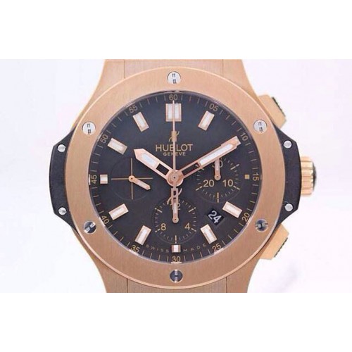 Hublot Big Bang 44mm Rose Gold 2011 V6 on Black Rubber Strap HUB4104