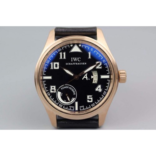 IWC Pilot Antoine de Saint Exupery 44mm RG Brown dial on Brown Leather Strap A21J