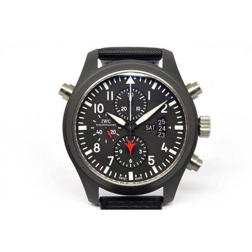IWC Top Gun 3799 Doppel Chrono Cer/NY Black A-7750