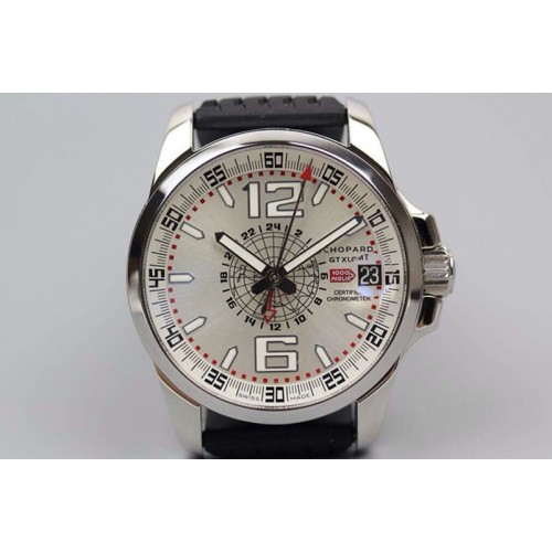 Chopard Mille Miglia GMT White Dial on Black Rubber Strap Asian 7750 Chopard Mille Miglia GMT White Dial on Black Rubber Strap Asian 7750
