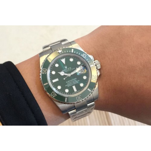 Rolex 2016 Submariner 116610 LV Green Ceramic V6S SA3135 1:1 Noob Best Edition