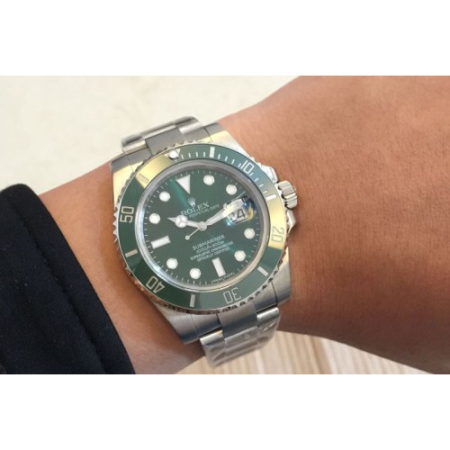 Rolex 2016 Submariner 116610 LV Green Ceramic V6S A2836 1:1 Noob Best Edition