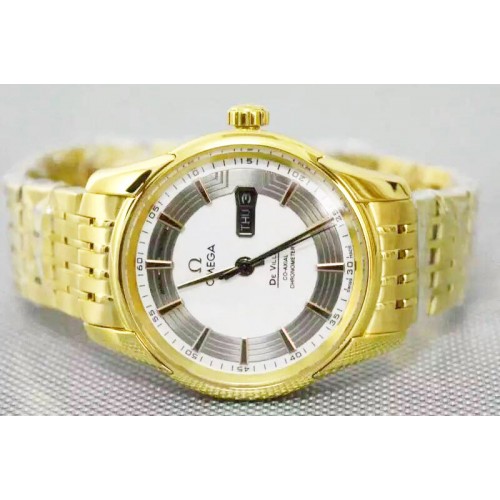 Omega Planet Ocean Professional RG V6F White Ceramic Bezel 45mm on RG Bracelet A8501