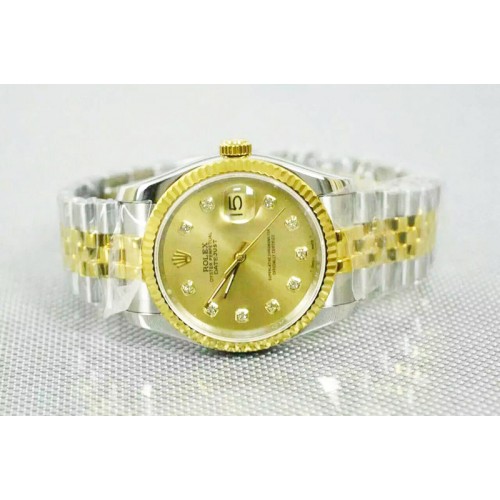 Rolex DateJust 36mm BP Best Edition 18K SS/YG Wrapped Gold Dial On SS Bracelet