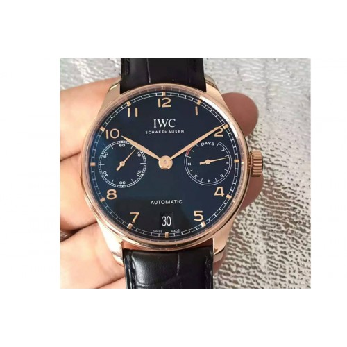 IWC Portuguese Real PR IW500701 RG ZF 1:1 Best Edition Black Dial on Black Leather Strap A52010 V3 IWC Portuguese Real PR IW500701 RG ZF 1:1 Best Edition Black Dial on Black Leather Strap A52010 V3