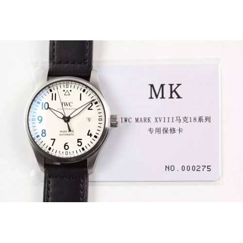 IWC MARK XVII IW327002 SS MK WHITE DIAL ON BLACK LEATHER STRAP A2892 IWC MARK XVII IW327002 SS MK WHITE DIAL ON BLACK LEATHER STRAP A2892