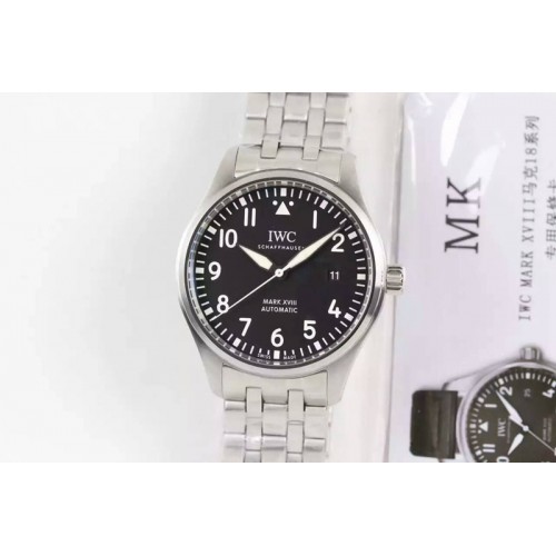 IWC MARK XVIII IW327001 SS MK Black DIAL ON SS Bracelet A2892 IWC MARK XVIII IW327001 SS MK Black DIAL ON SS Bracelet A2892