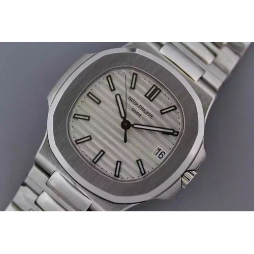 Patek Philippe Nautilus Jumbo 5711 V3 White Dial on Bracelet 1:1 Best Edition A2824