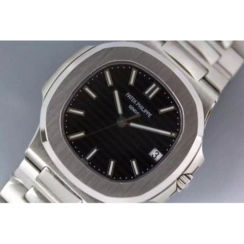 Patek Philippe Nautilus Jumbo 5711 V3 Black Dial on Bracelet 1:1 Best Edition A2824