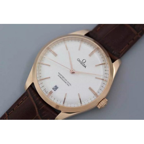 Omega Master Co-Axial RG V6F Best Edition White Textured Dial on Black Leather Strap A8511 Omega Master Co-Axial RG V6F Best Edition White Textured Dial on Black Leather Strap A8511