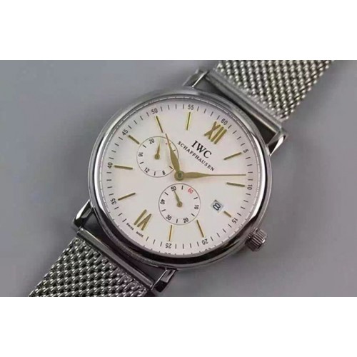 IWC Portofino Automatic SS/SS White Dial YG Mark MIYOTA 8219