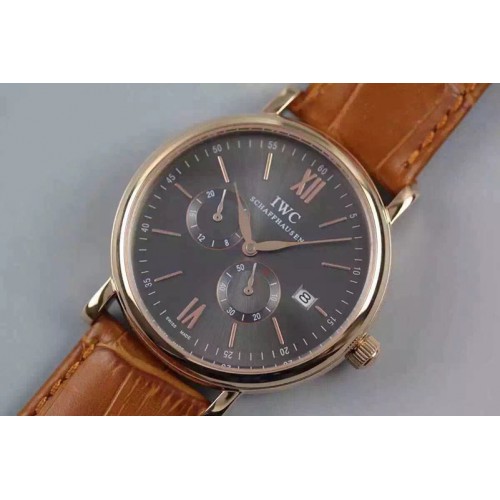 IWC Portofino Automatic RG/LE Brown Dial MIYOTA 8219