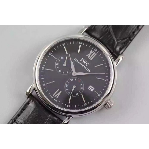 IWC Portofino Automatic SS/LE Black Dial MIYOTA 8219