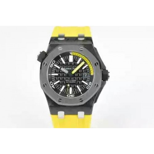 Audemars Piguet Royal Oak Offshore Diver 15707 Real Ceramic V6 Best Edition on Yellow Rubber Strap A3120 Audemars Piguet Royal Oak Offshore Diver 15707 Real Ceramic V6 Best Edition on Yellow Rubber Strap A3120