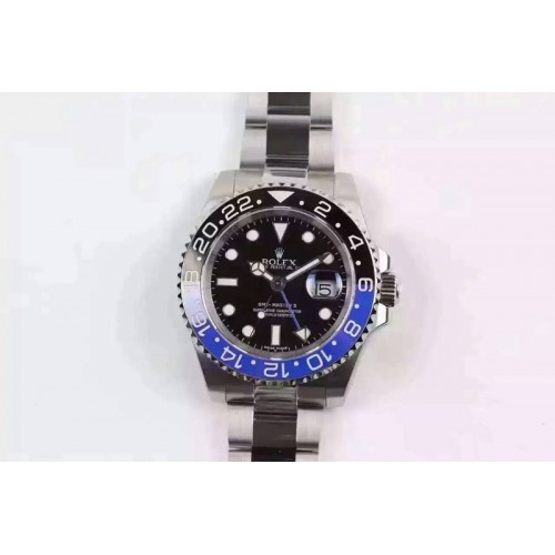 Rolex GMT-Master II 116710BLNR JF V2 Black/Blue Ceramic Bezel on SS Bracelet A2836