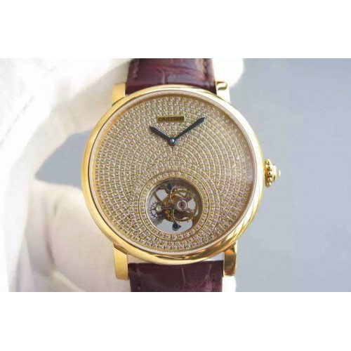 Calibre de Cartier Tourbillon YG/LE Diamond Dial