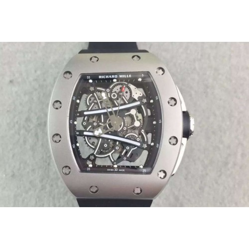 Richard Mille RM061 SS RMF Black Inner Bezel Skeleton Dial on Black Rubber Strap MIYOTA9015 Richard Mille RM061 SS RMF Black Inner Bezel Skeleton Dial on Black Rubber Strap MIYOTA9015
