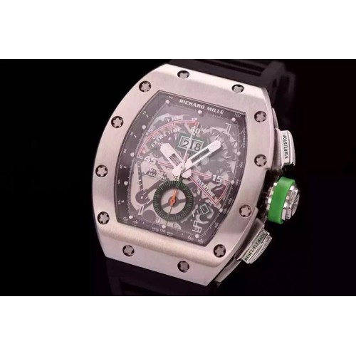 Richard Mille RM011-01 Flyback Chronograph Watches SS/RU Asian 7750