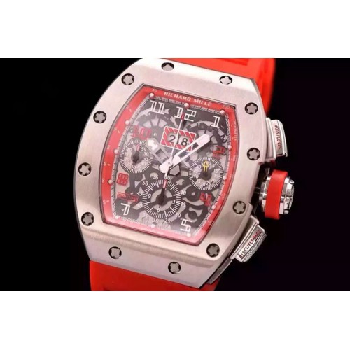 Richard Mille Dubial Limited Ed TI SS/RU Red Button Asian 7750 Richard Mille Dubial Limited Ed TI SS/RU Red Button Asian 7750