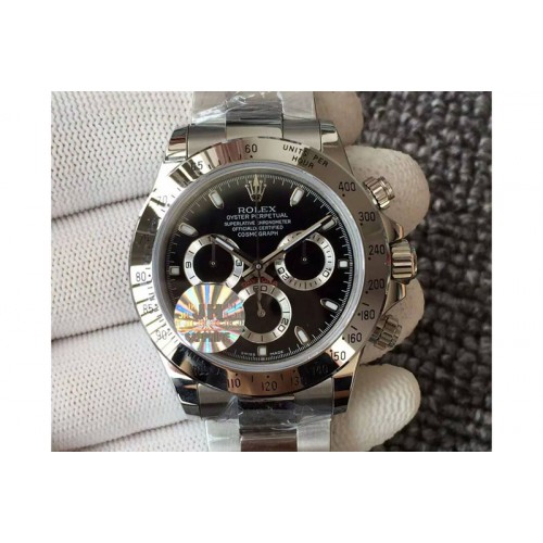 Rolex Daytona 116520 V2 BP 1:1 Best Edition Black Dial on SS Bracelet A4130 Rolex Daytona 116520 V2 BP 1:1 Best Edition Black Dial on SS Bracelet A4130