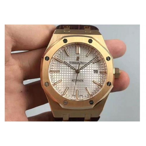Audemars Piguet Royal Oak 41mm 15400 V6F 1:1 Best Edition RG/LE White Dial A3120