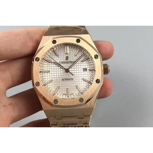Audemars Piguet Royal Oak 41mm 15400 V6F 1:1 Best Edition RG/RG White Dial A3120