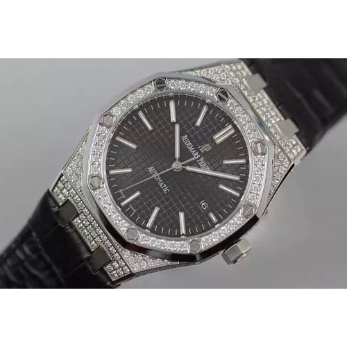 Audemars Piguet Royal Oak 41mm 15400 V6F 1:1 Best Edition SS/LE Diamond Case Black Dial A3120