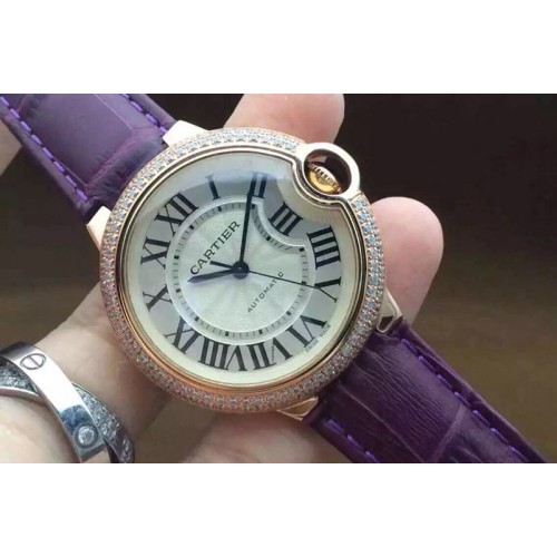 Ballon de Cartier 36mm 1:1 JF Diamond Bezel SS/LE Watches Asian 2824