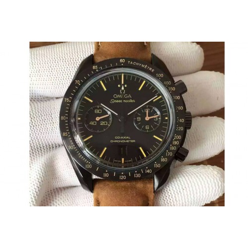 Speedmaster Moonwatch Co-Axial Chronograph Vintage Black on Brown Asso Strap A9300 Speedmaster Moonwatch Co-Axial Chronograph Vintage Black on Brown Asso Strap A9300