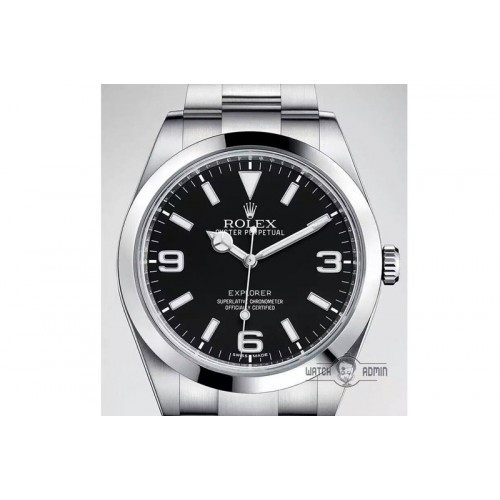 Rolex EXPLORER I 2016 214270 39mm SS Black Dial on SS Bracelet SA3132