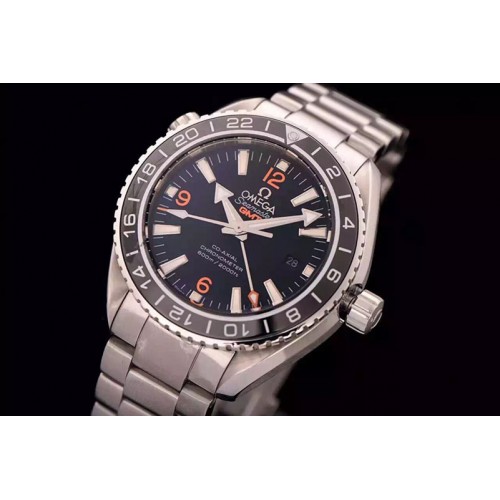 Omega 232.30.44.22.01.001 Seamaster Planet Ocean GMT Black SS/SS A8605