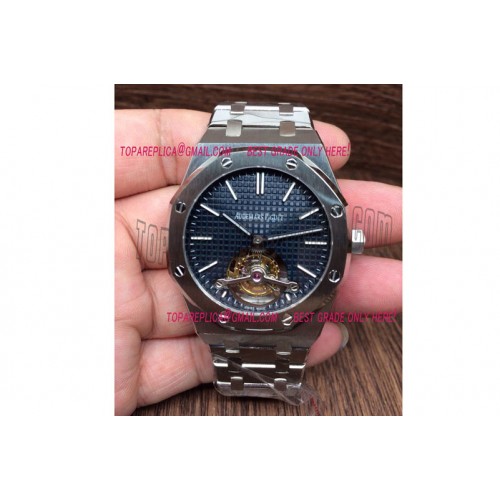 Audemars Piguet Royal Oak 41mm Tourbillon SS Blue Dial on SS Bracelet