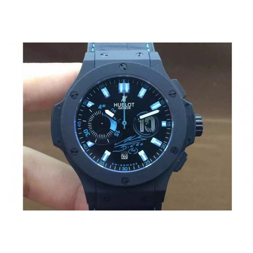 Hublot Big Bang Full Ceramic Maradona Limited Edition on Black Gummy Strap HUB4104