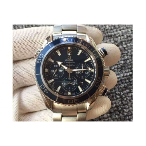 Omega Seamaster CO-AXIAL Chronograph SS BlueDial on Steel Strap A7750