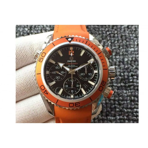 Omega Seamaster CO-AXIAL Chronograph Orange SS Black Dial on Orange Rubber Strap A7750 Omega Seamaster CO-AXIAL Chronograph Orange SS Black Dial on Orange Rubber Strap A7750