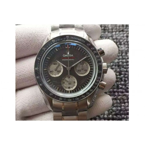 Omega Speedmaster MoonWatch SS Black Dial on SS Bracelet Manual Winding