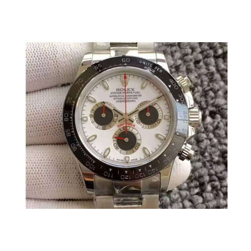 Rolex Daytona 2016 116500 V2 1:1 Best Edition Ceramic Bezel White Dial on SS Bracelet A4130 Rolex Daytona 2016 116500 V2 1:1 Best Edition Ceramic Bezel White Dial on SS Bracelet A4130