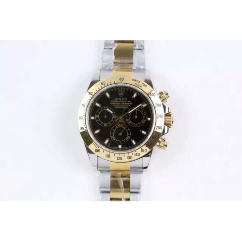 Rolex Daytona 116523 Black Dial JF YG/SS A7750