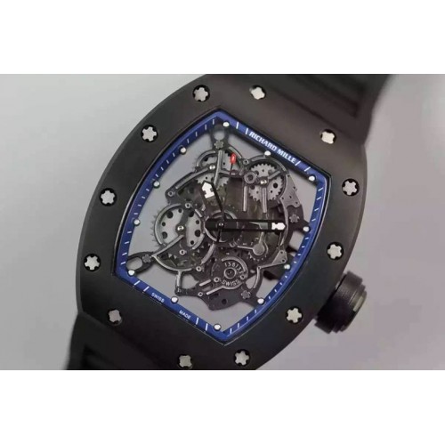 Richard Mille RM035 PVD RMF Blue Inner Bezel Skeleton Dial on Black Rubber Strap MIYOTA9015 Richard Mille RM035 PVD RMF Blue Inner Bezel Skeleton Dial on Black Rubber Strap MIYOTA9015