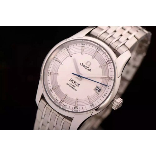 Omega De Ville Hour Vision Co-Axial 41mm SS V6F Best Edition White Dial on SS Bracelet A8500