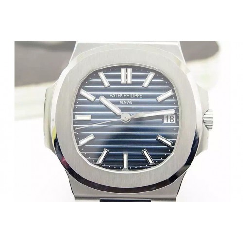 Patek Philippe Nautilus Jumbo 5711 MKF 1:1 Best Edition Blue Textured Dial on SS Bracelet A324