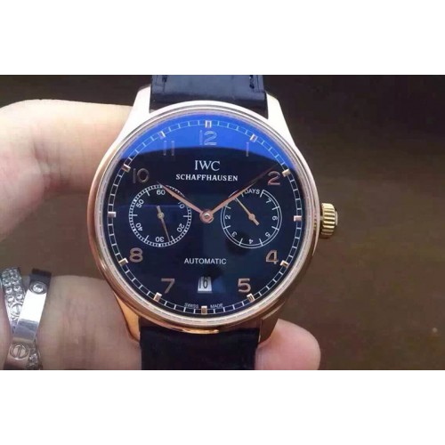 IWC Portuguese Real PR IW5007 YLF 1:1 Best Edition Blue Dial on Blue Leather Strap A52010 IWC Portuguese Real PR IW5007 YLF 1:1 Best Edition Blue Dial on Blue Leather Strap A52010